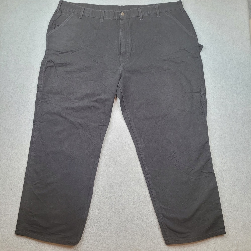 Carhartt Carpenter Pants Mens 48x30 Black B11 Loose Original Fit Canvas Work